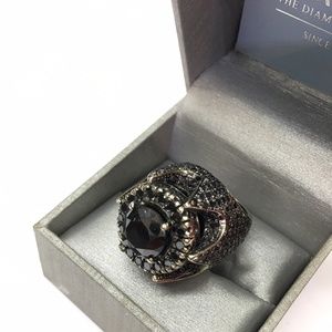 HUGE BLACK DIAMOND RING